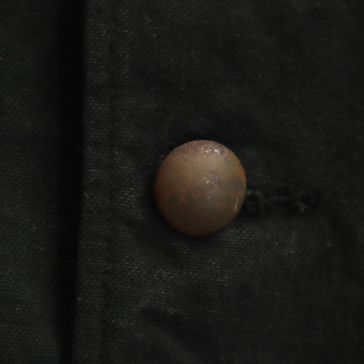 FRENCH ARMY 50s M35 Overdyed Motorcycle Coat Black