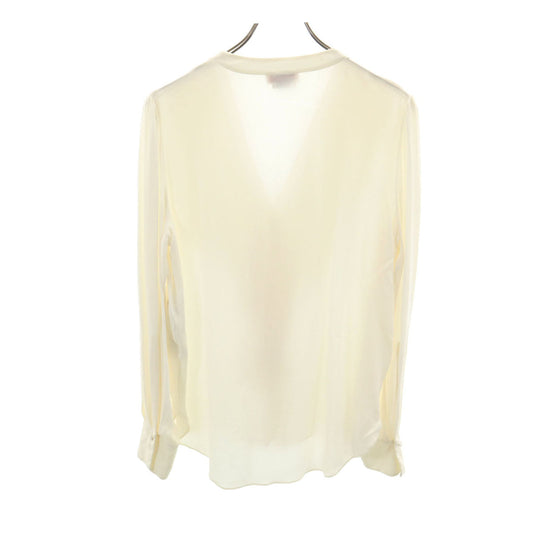 Alexander McQueen Silk Long Sleeve Cardigan White Size 44