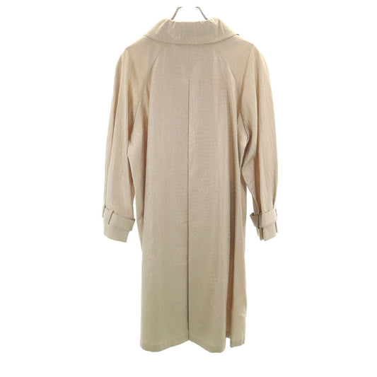 Christian Dior Croc-Pattern Bal Collar Coat Beige Size JP 9