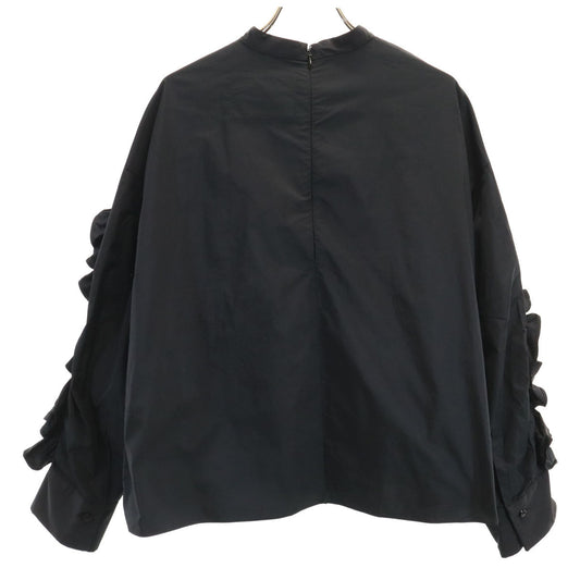 JIL SANDER Italian Long Sleeve Pullover Blouse Black Size 34
