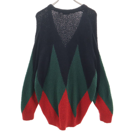 LAD MUSICIAN Long Sleeve V-Neck Knit Cardigan Multi Size M