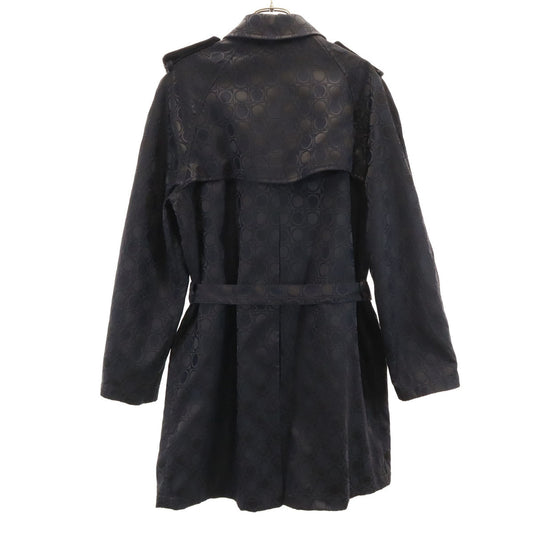 Salvatore Ferragamo 90s Gancini Trench Coat Black Size 42