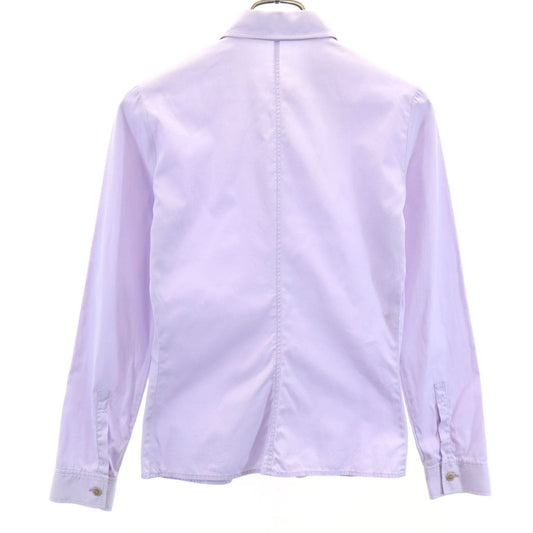 MIUMIU Italian Long Sleeve Cotton Shirt Purple Size 38