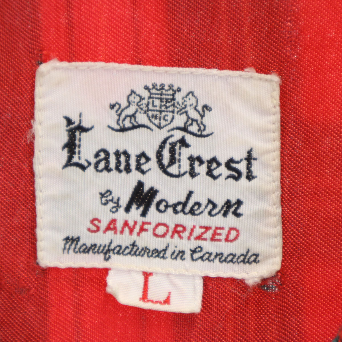 Lone Crest by Modern 50s Vintage Check Open Shirt Red Size L
