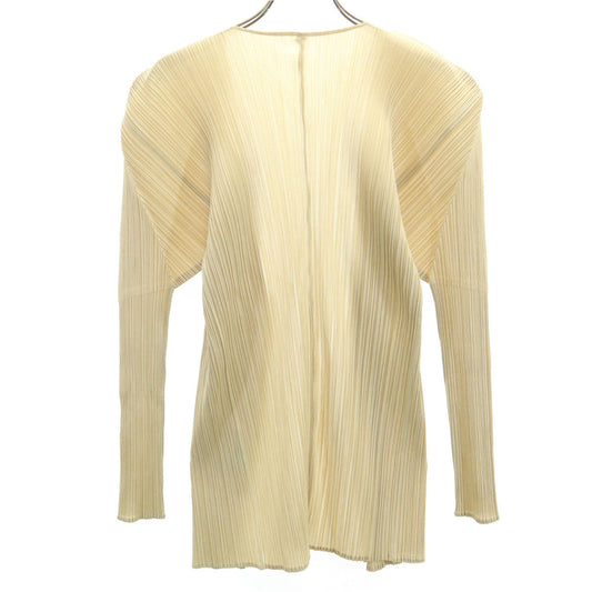 PLEATS PLEASE 90s Pleated Cardigan Beige Size JP 3