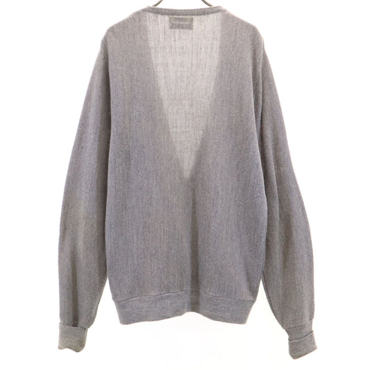 Christian Dior 90s USA V-Neck Knit Cardigan Gray Size L