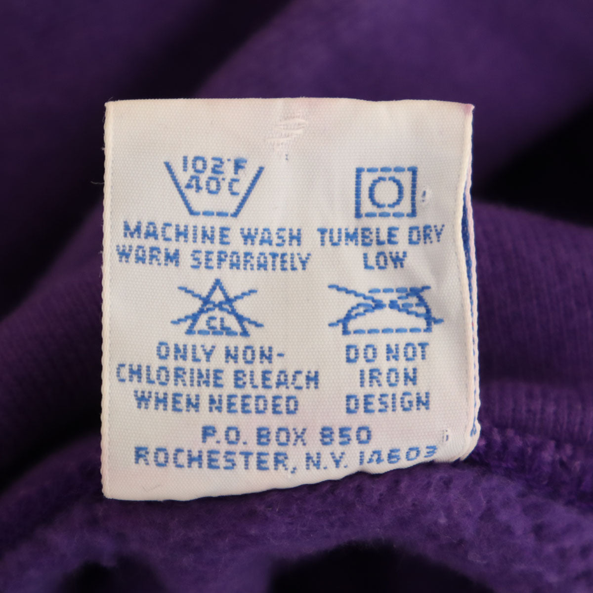 Champion 90s USA Reverse Weave Hoodie Purple Size L
