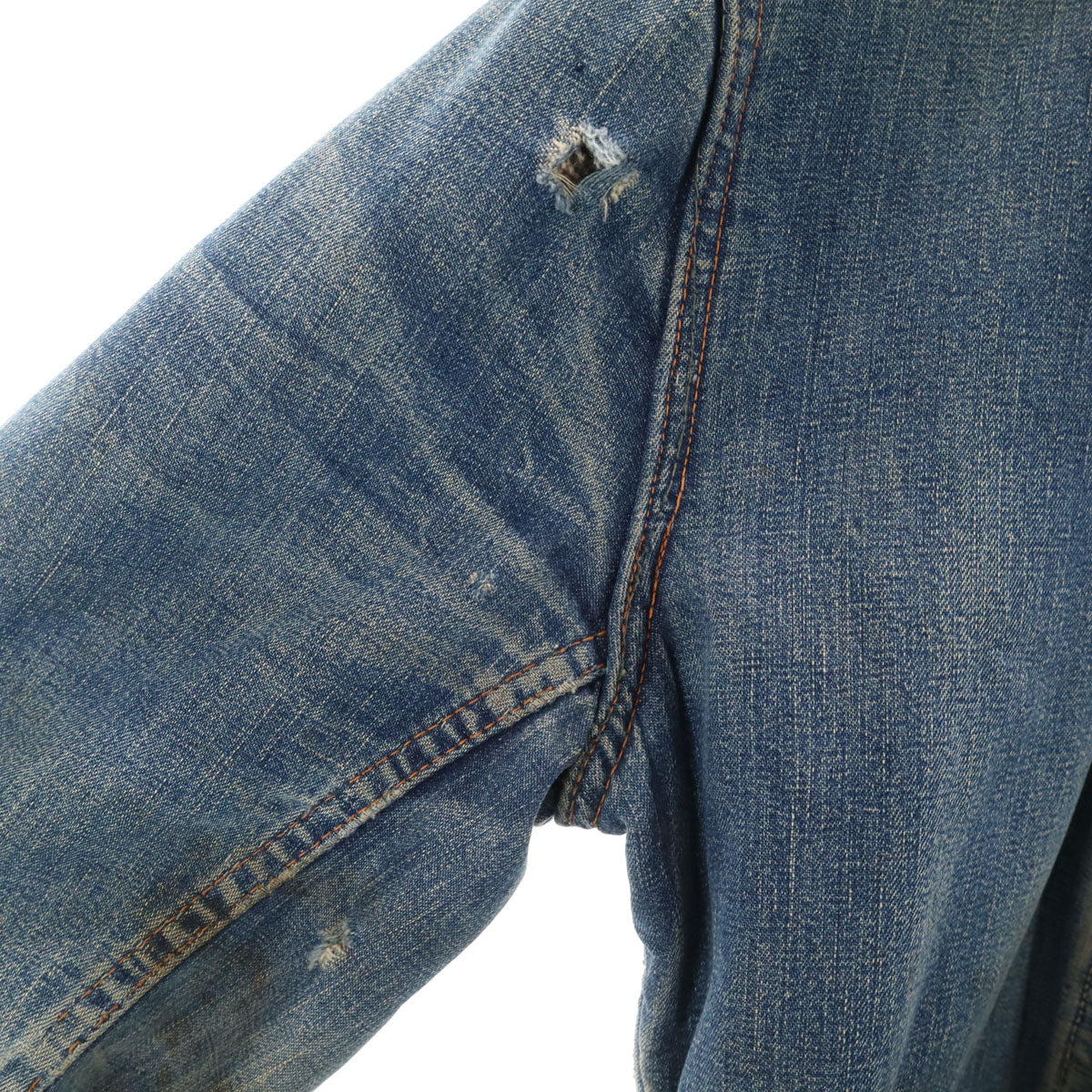 BIG SMITH Boro Washed Blue Blanket Lined Denim Jacket