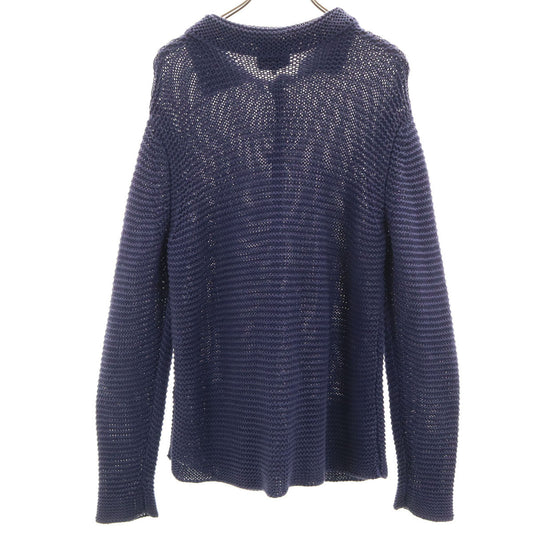 ARMANI COLLEZIONI Linen Long Sleeve Cardigan Navy Size 50