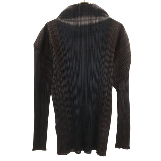 PLEATS PLEASE 90s Pleated High Neck Top Black Size F