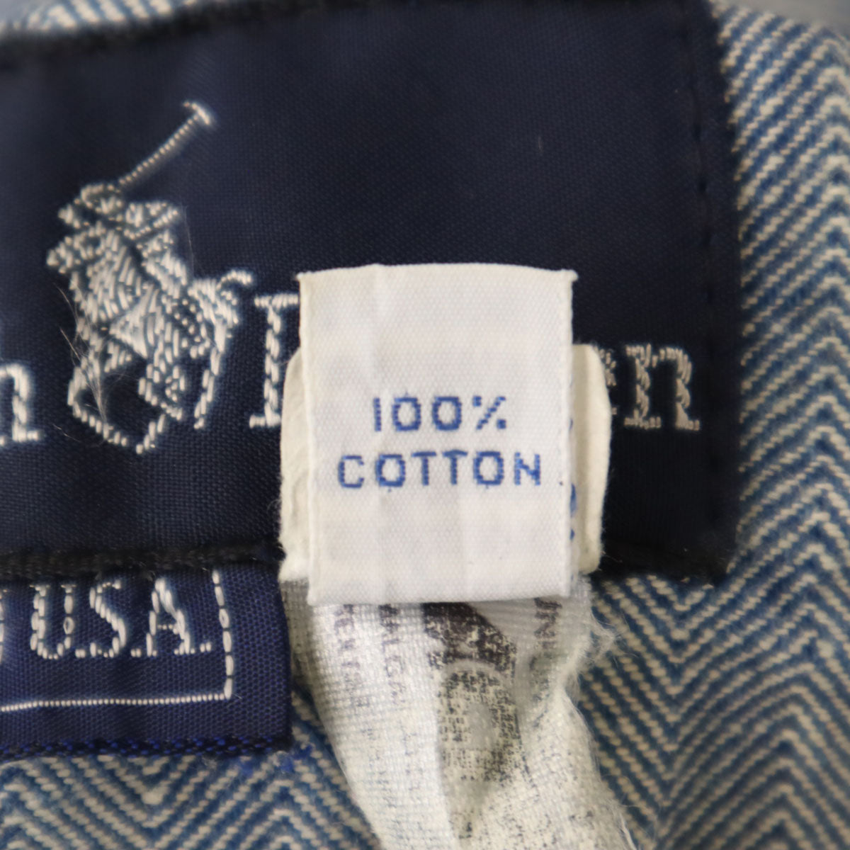 RALPH LAUREN 80s Vintage Herringbone Jacket Navy Size 10