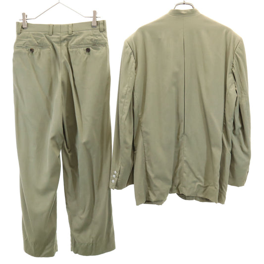 ISSEY MIYAKE 80s 90s Vintage Band Collar Jacket Olive Size S