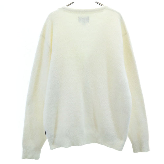 STUSSY 22AW V-Neck Knit Cardigan White Size L