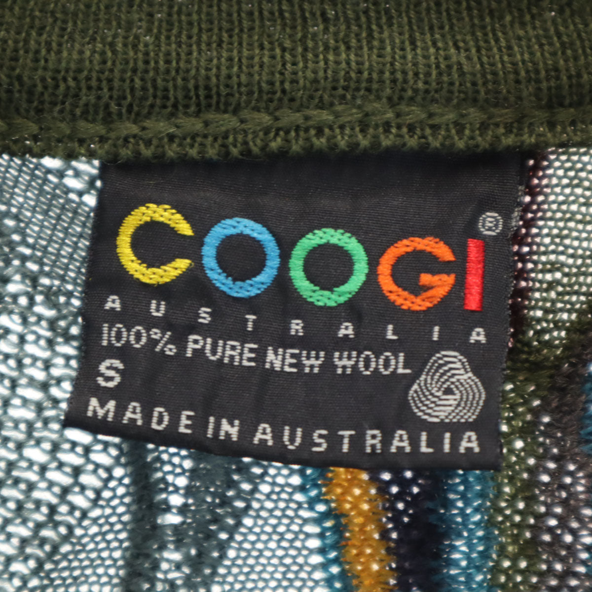 COOGI 90s Australian 3D Knit Cardigan Multi Size S