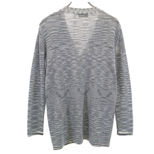 Missoni Striped Knit V-Neck Cardigan Charcoal Gray Size 44