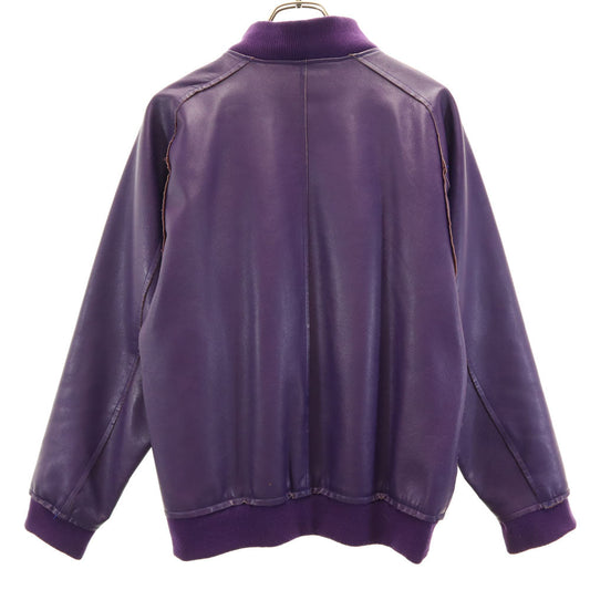 Needles Japan Made Leather Jacket Purple Size XS