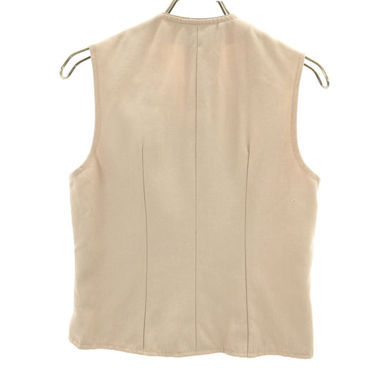 CELINE 80s French Gold Button Vest Beige
