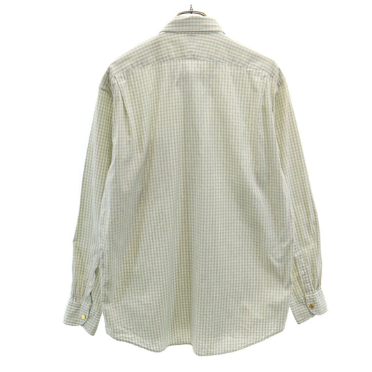 HERMES French Old Check Button-Down Shirt White Size 42