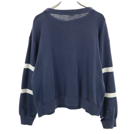 Champion 80s Vintage Tricot Tag Long Sweatshirt Blue Size L
