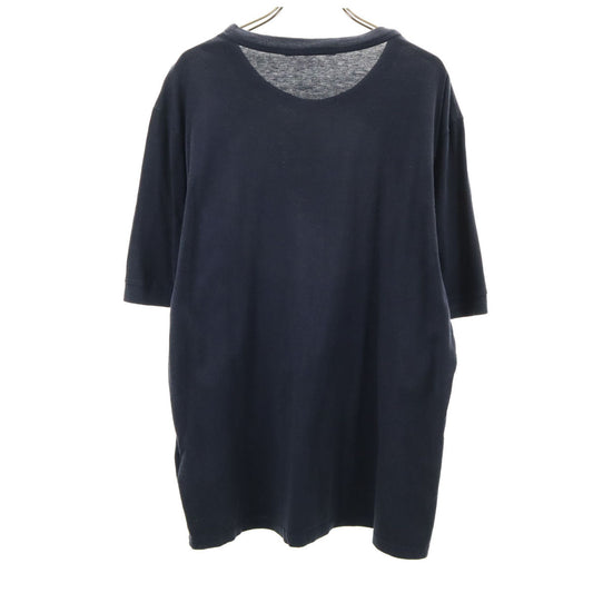 LOUIS VUITTON Silk Blend Angel Print T-Shirt Navy Size XL
