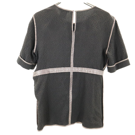 LOUIS VUITTON French Silk Short Sleeve T-Shirt Gray Size 36