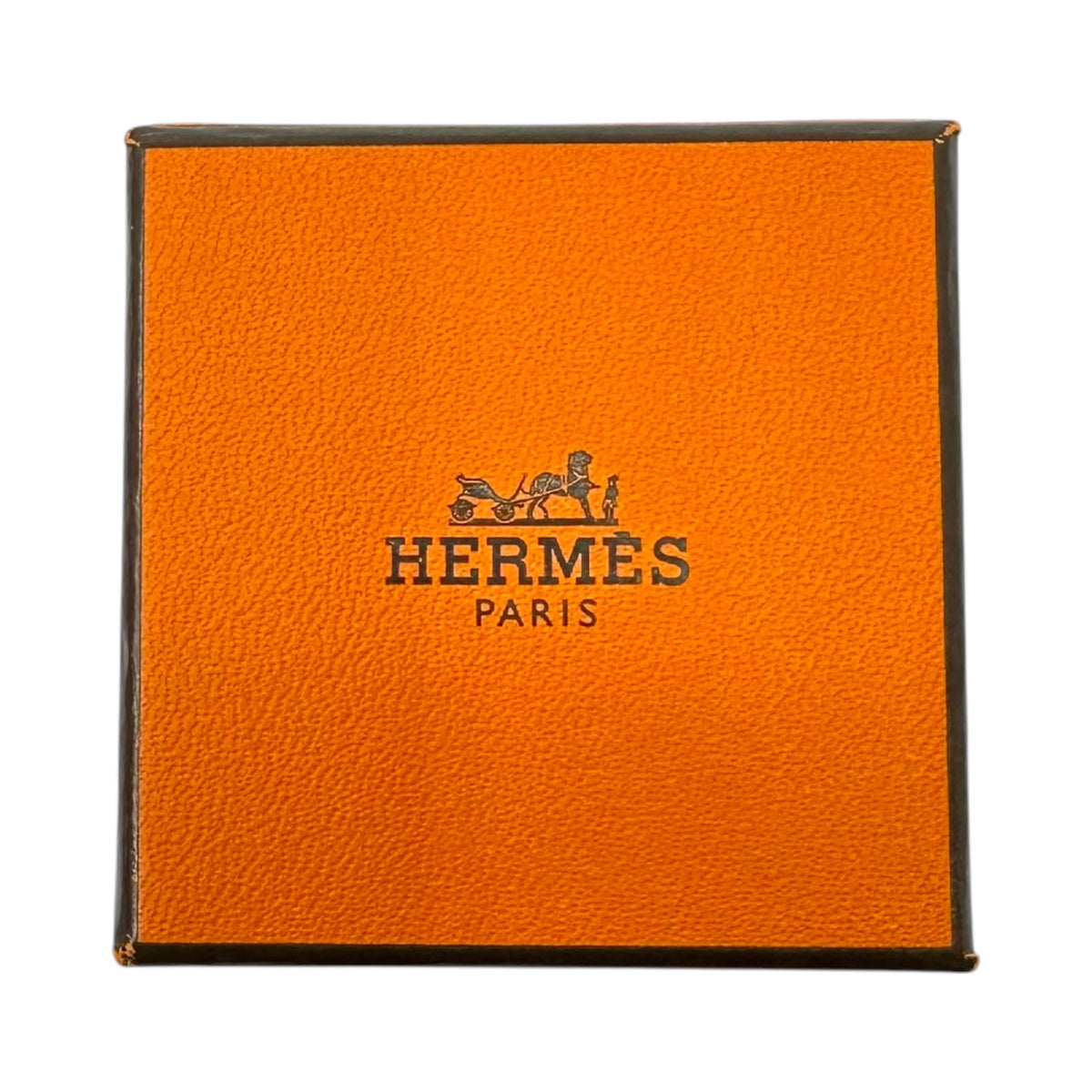 HERMES H Cube Caged Ash Earrings Gold