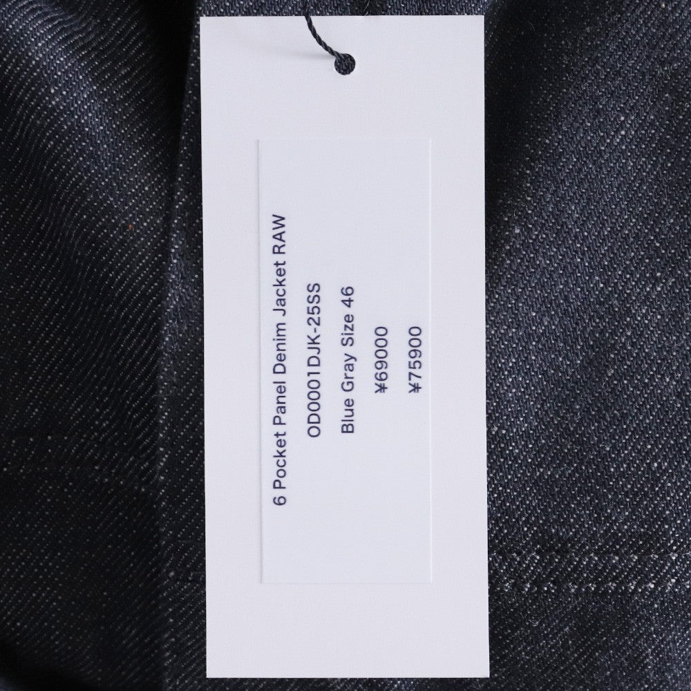 OPPOSE DUALITY 25SS Raw Denim Panel Jacket Gray Size 46