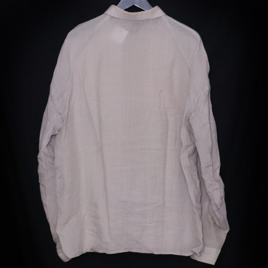 DEVOA 24SS Loose Fit Cotton Linen Long Sleeve Button-Up Beige Size 3