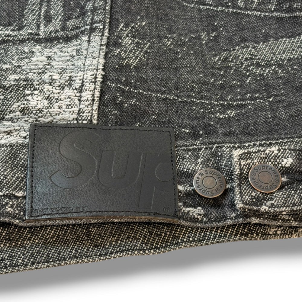 SUPREME 23SS Archive Denim Jacquard Jacket Black Size L