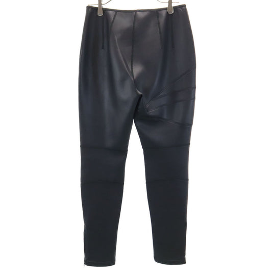 N°21 Italian Fake Leather Slim Pants Black Size 48