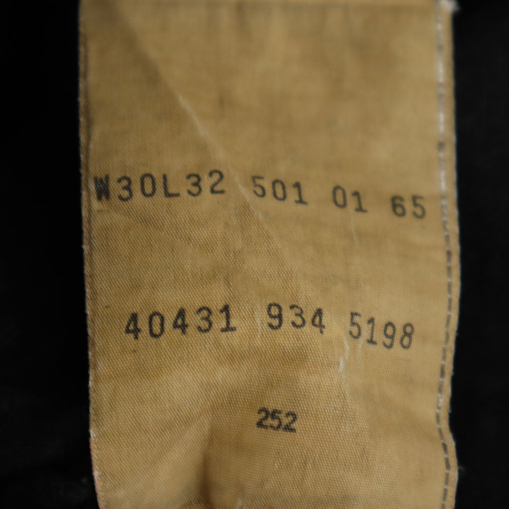 Levi's 90s Vintage 501 Overdyed Euro Pants Black Size W30