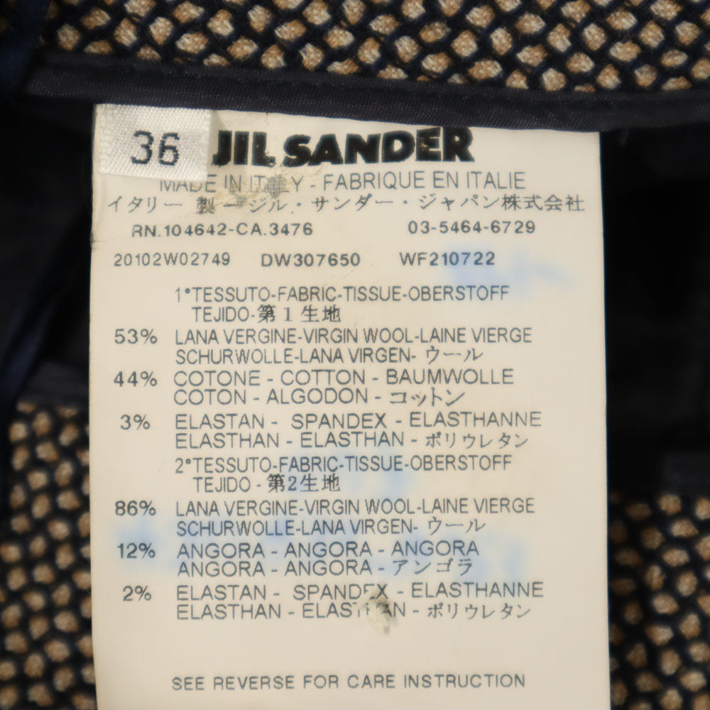JIL SANDER Wool Blend Slacks Navy Size 36