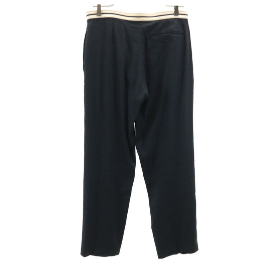 HERMES Italian Linen Blend Trousers Black Size 46