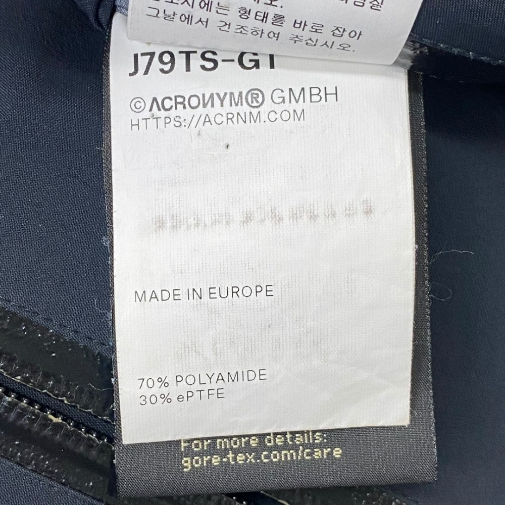 ACRONYM 19AW 3L GORE-TEX PRO TEC SYS Jacket Black Size M
