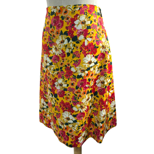 GUCCI 18SS Floral Print Flared Skirt Multi Size 40