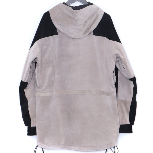 SEVEN BY SEVEN Leather Mountain Parka Jacket Gray Size S