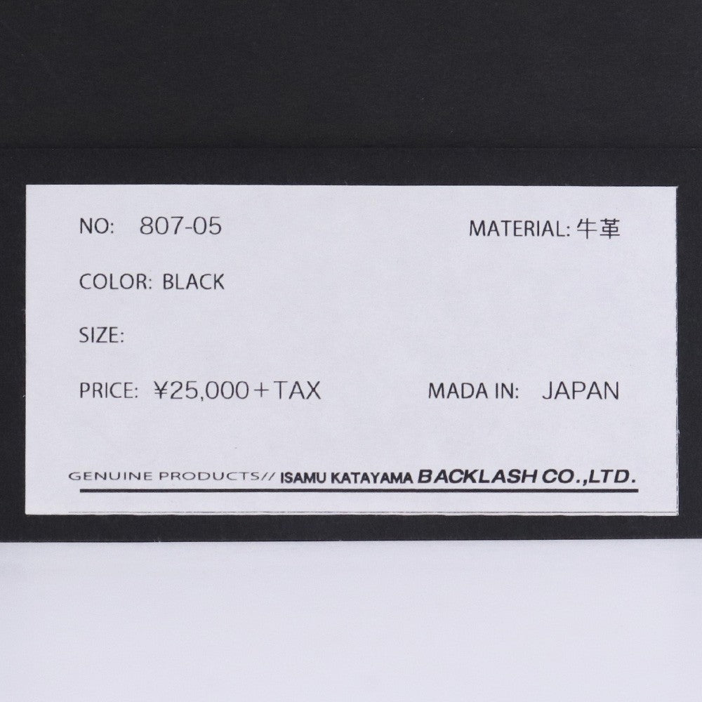 Isamu Katayama Backlash Black Italian Shoulder Wallet Size F