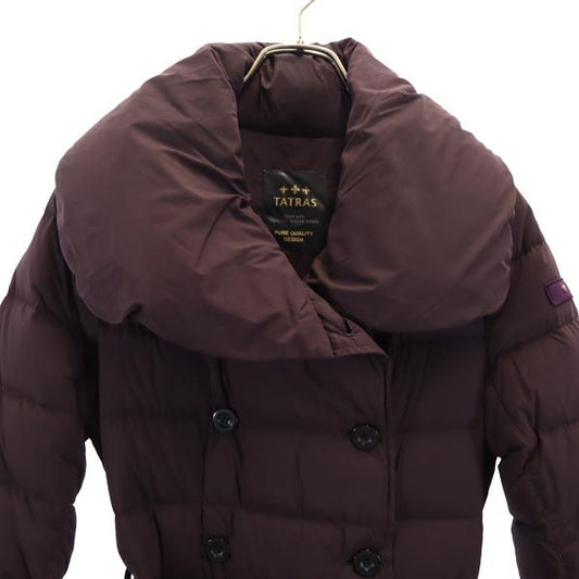 TATRAS Waist Belt Down Coat Brown Size 2
