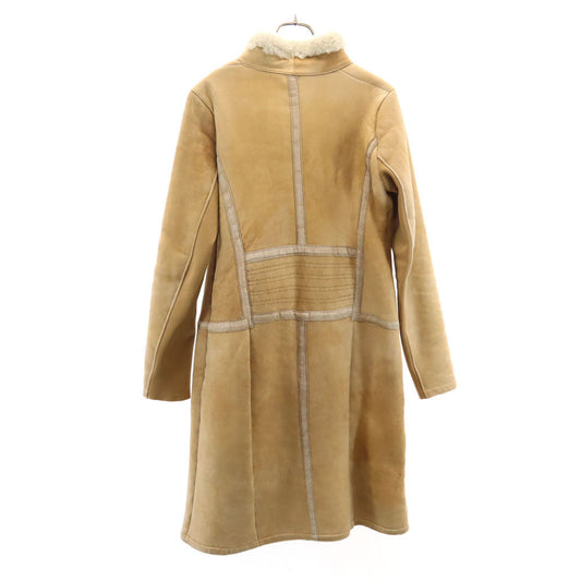 NEIL BARRETT Leather Coat Beige Size L