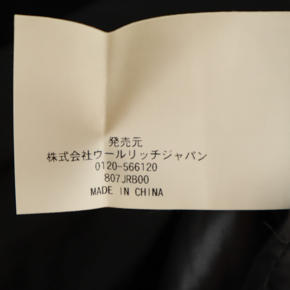 WOOLRICH Fox Fur Down Coat Black Size S