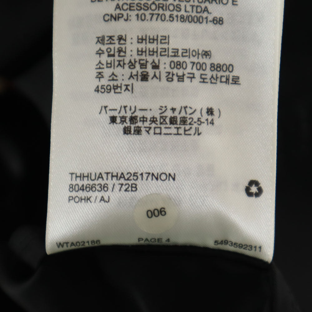 BURBERRY Hooded Coat Black Size 36