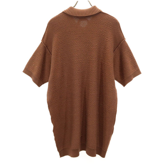 N°21 Knit Short Sleeve Midi Dress Brown Size 38