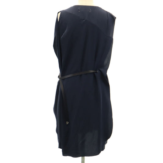 MARNI Italian Silk Sleeveless Dress Navy Size 42