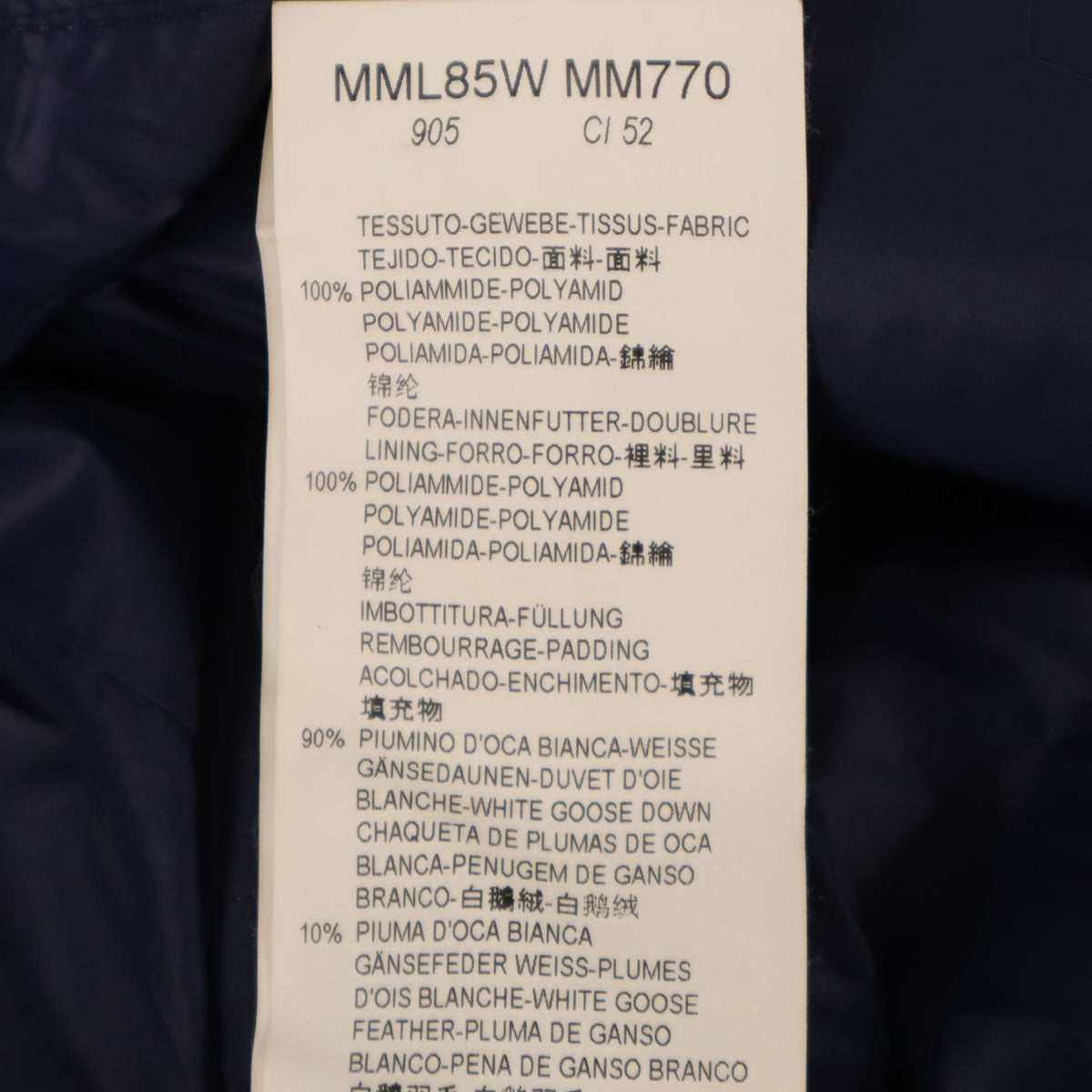ARMANI COLLEZIONI Navy Down Coat Size 38