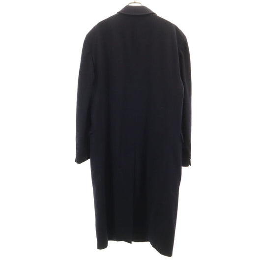 YVES SAINT LAURENT Dark Blue Chesterfield Coat