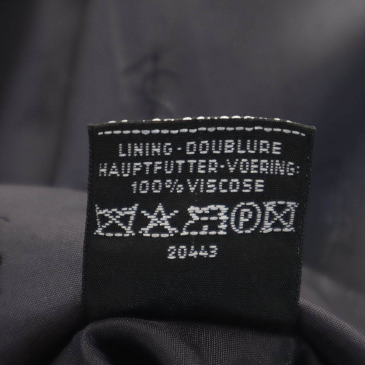 YVES SAINT LAURENT Dark Blue Chesterfield Coat