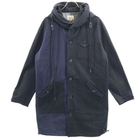 HB Silky Big Hood Denim Mods Jacket Multi Size M