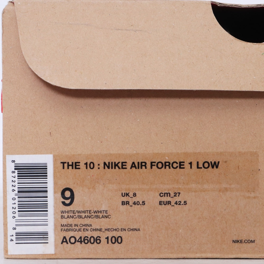 Off-White Nike The 10 Air Force 1 White Sneakers Size 27cm
