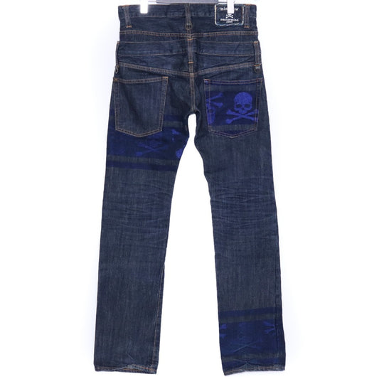 MASTERMIND JAPAN mindblow Skull Print Denim Jeans Size S