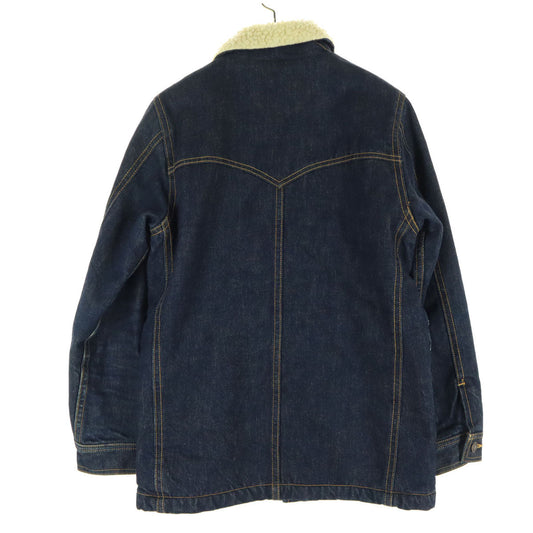 Ues Japanese Cotton Boa Long Sleeve Denim Jacket Blue